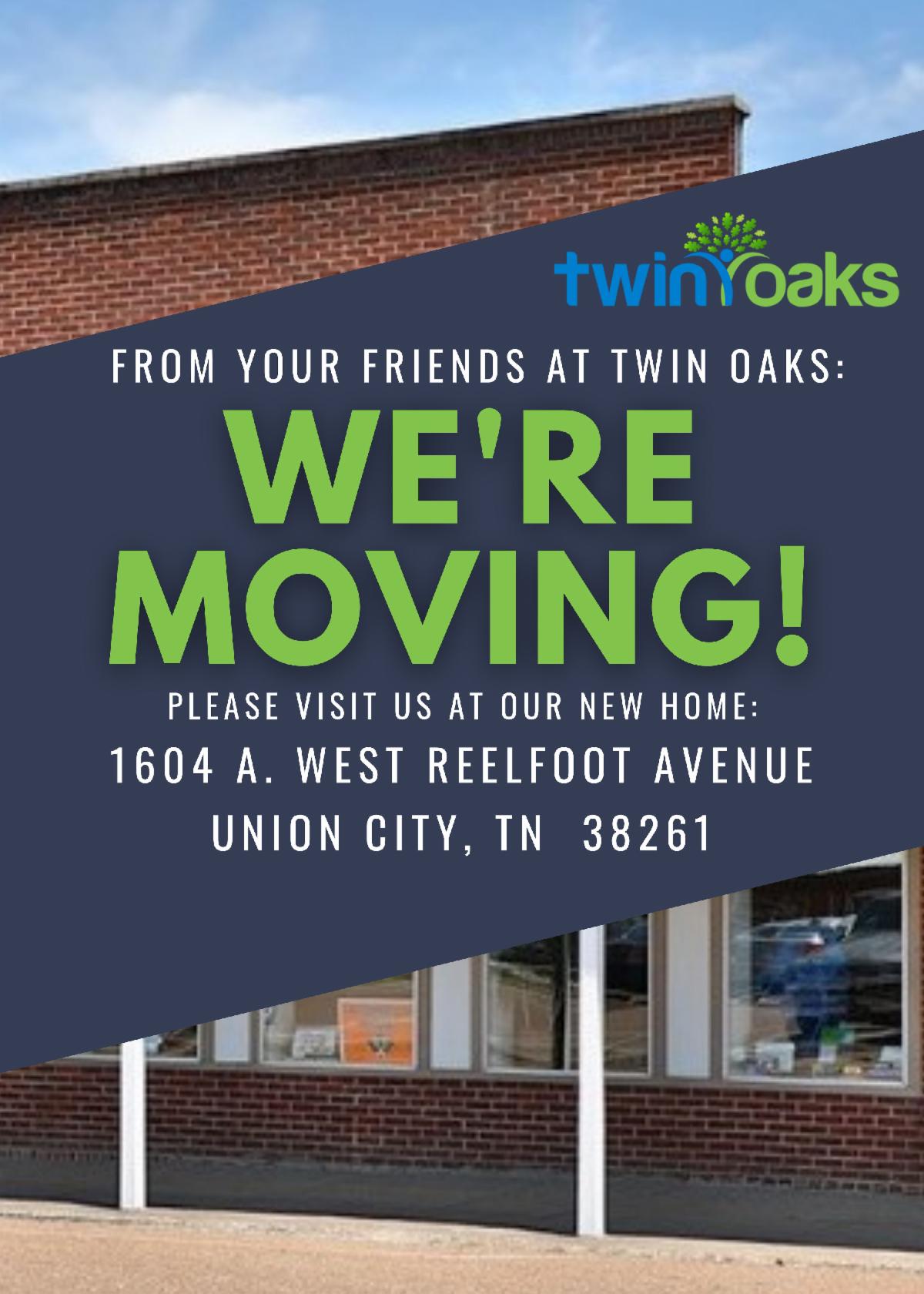 Twin Oaks is Moving!